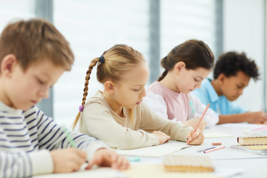 Children In Modern Classroom